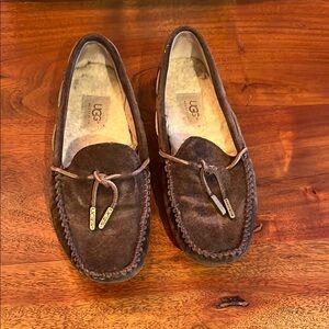UGG brown loafers.